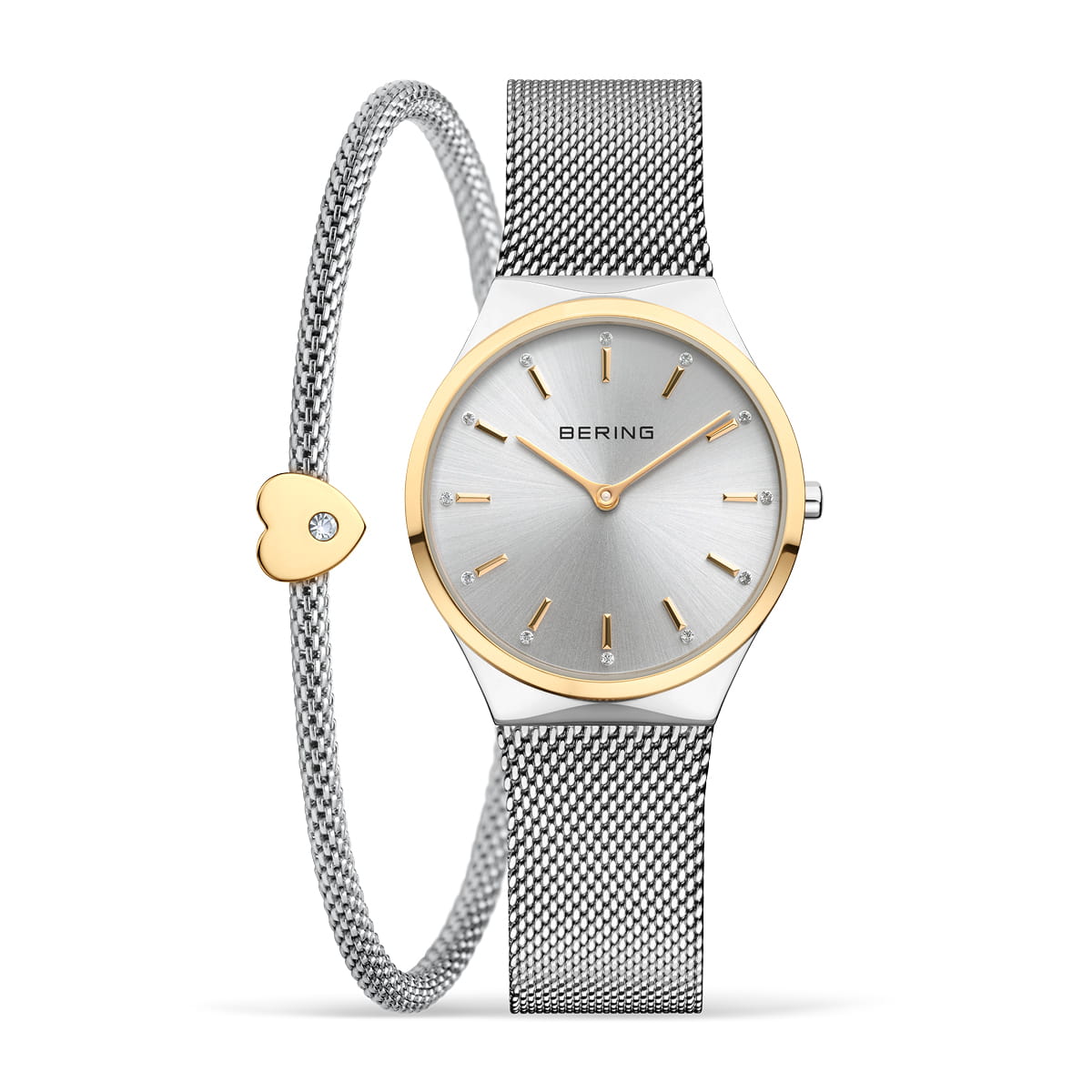 BERING Classic Polished Silver Ladies Gift Set Watch