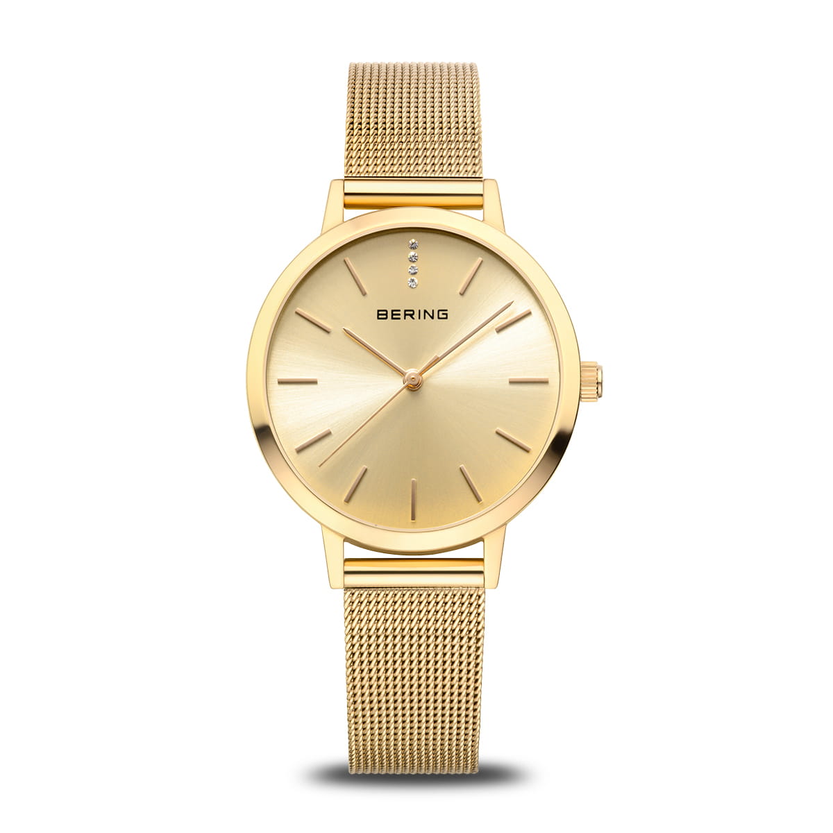 BERING Classic Polished Gold Ladies Watch