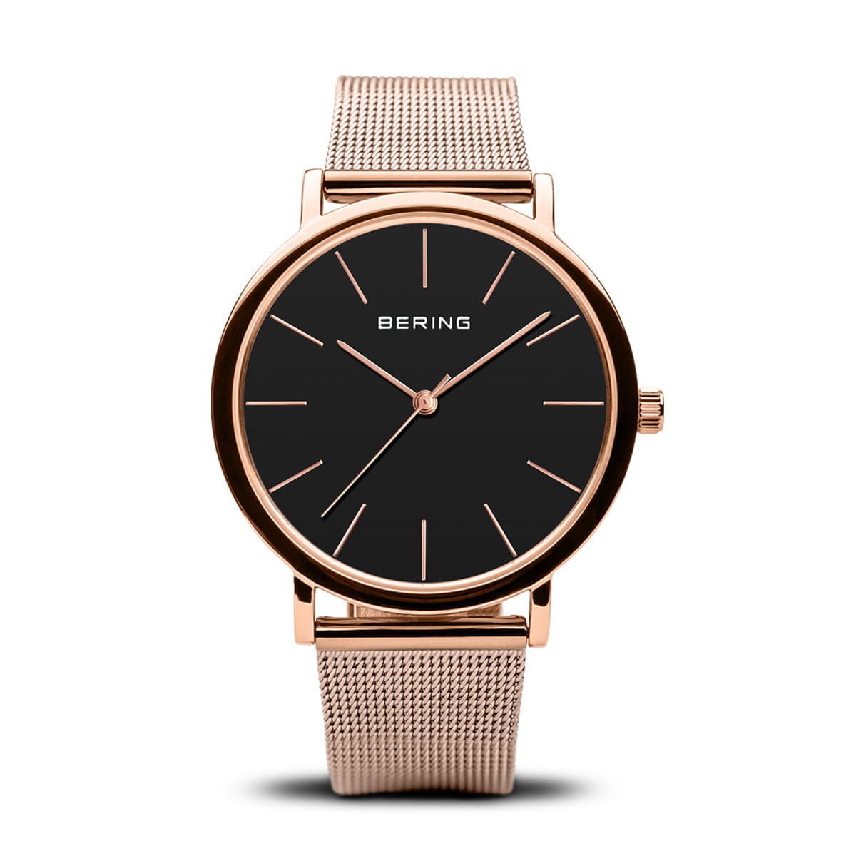BERING Classic Polished Rose Gold Ladies Watch