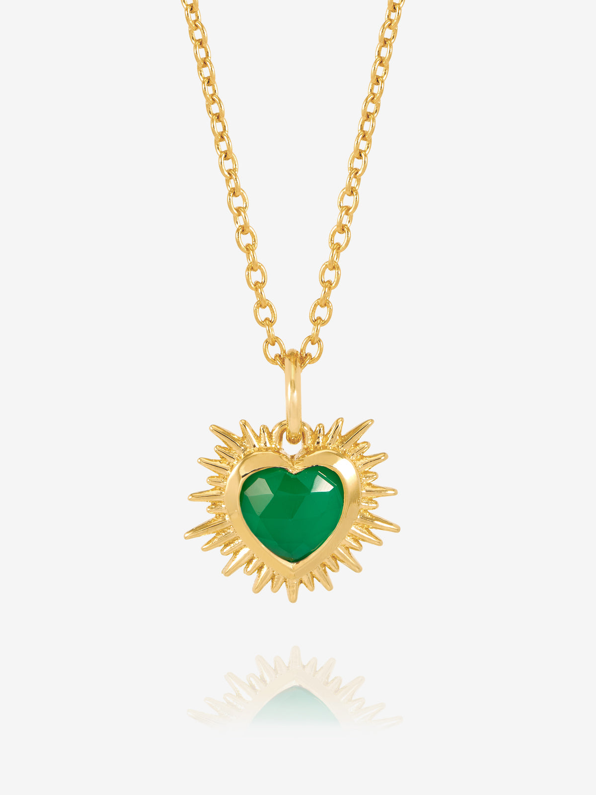 Rachel Jackson Electric Love Birthsone Heart Necklace Gold