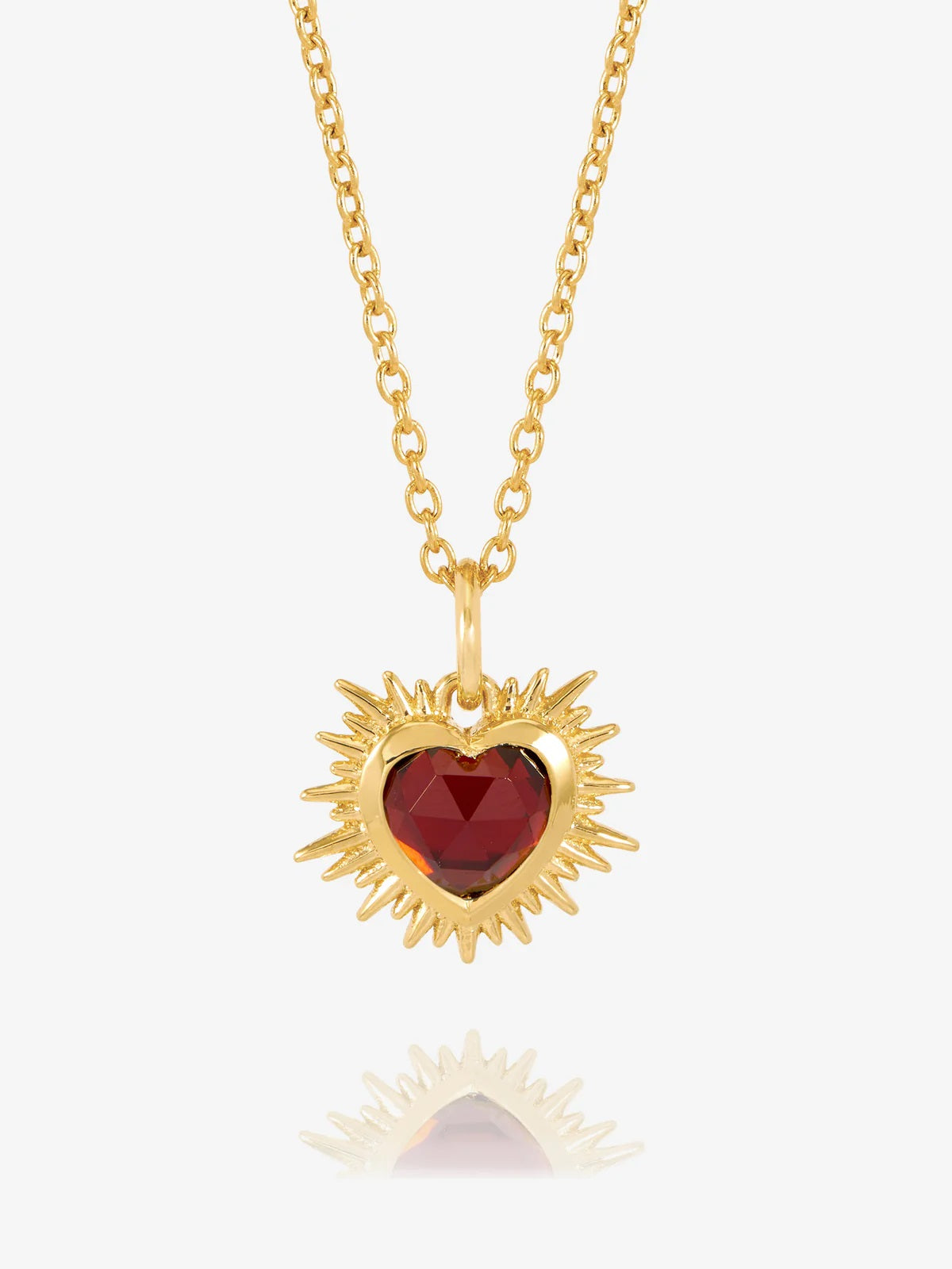 Rachel Jackson Electric Love Birthsone Heart Necklace Gold