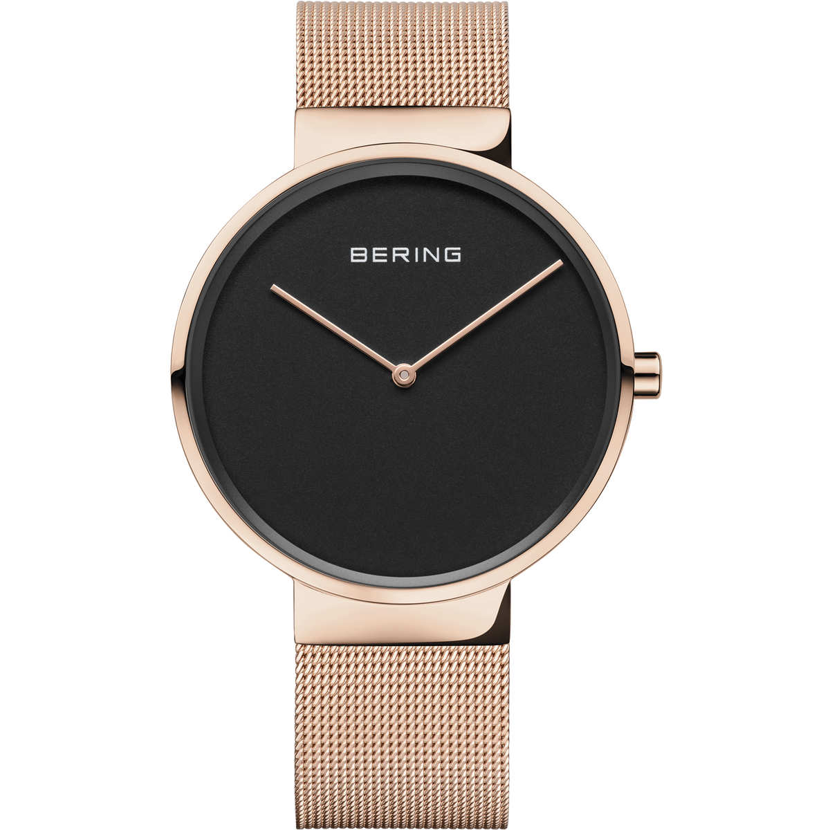 Bering Classic 39mm Rose Gold Milanese Strap Watch