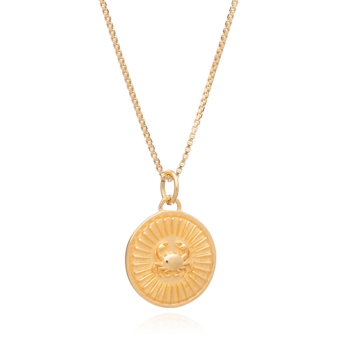 Rachel Jackson Zodiac Art Coin Necklace Gold