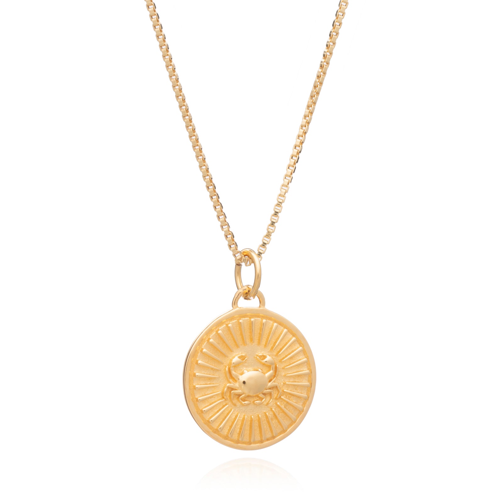 Rachel Jackson Zodiac Art Coin Necklace Gold