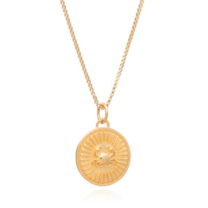 Rachel Jackson Zodiac Art Coin Necklace Gold