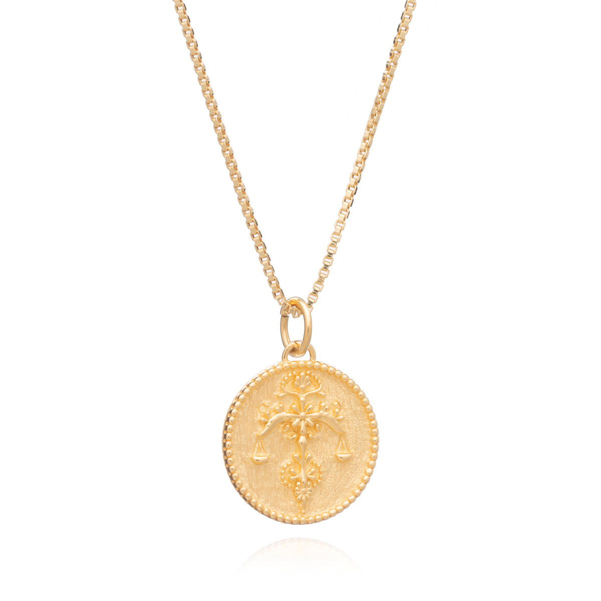 Rachel Jackson Zodiac Art Coin Necklace Gold