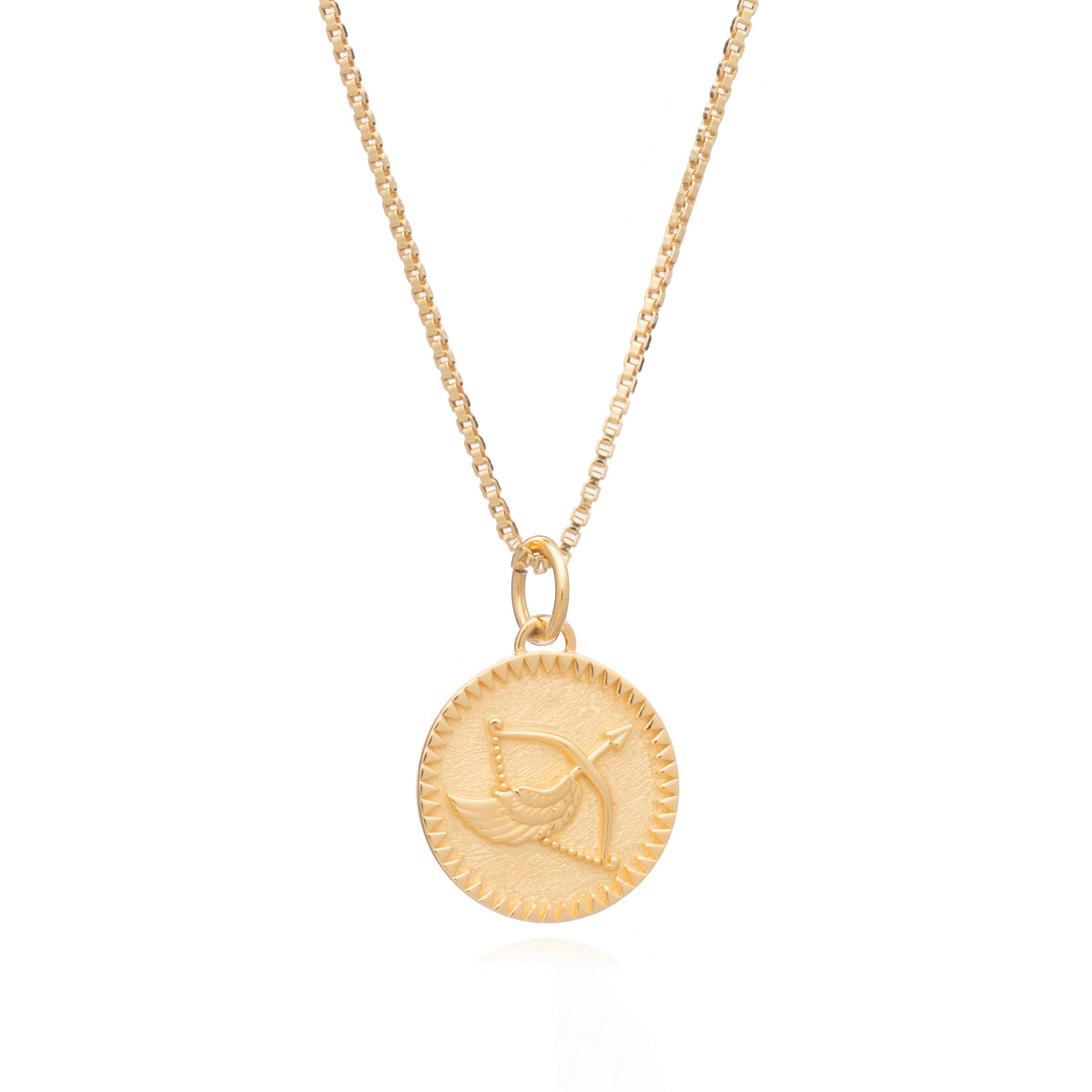 Rachel Jackson Zodiac Art Coin Necklace Gold