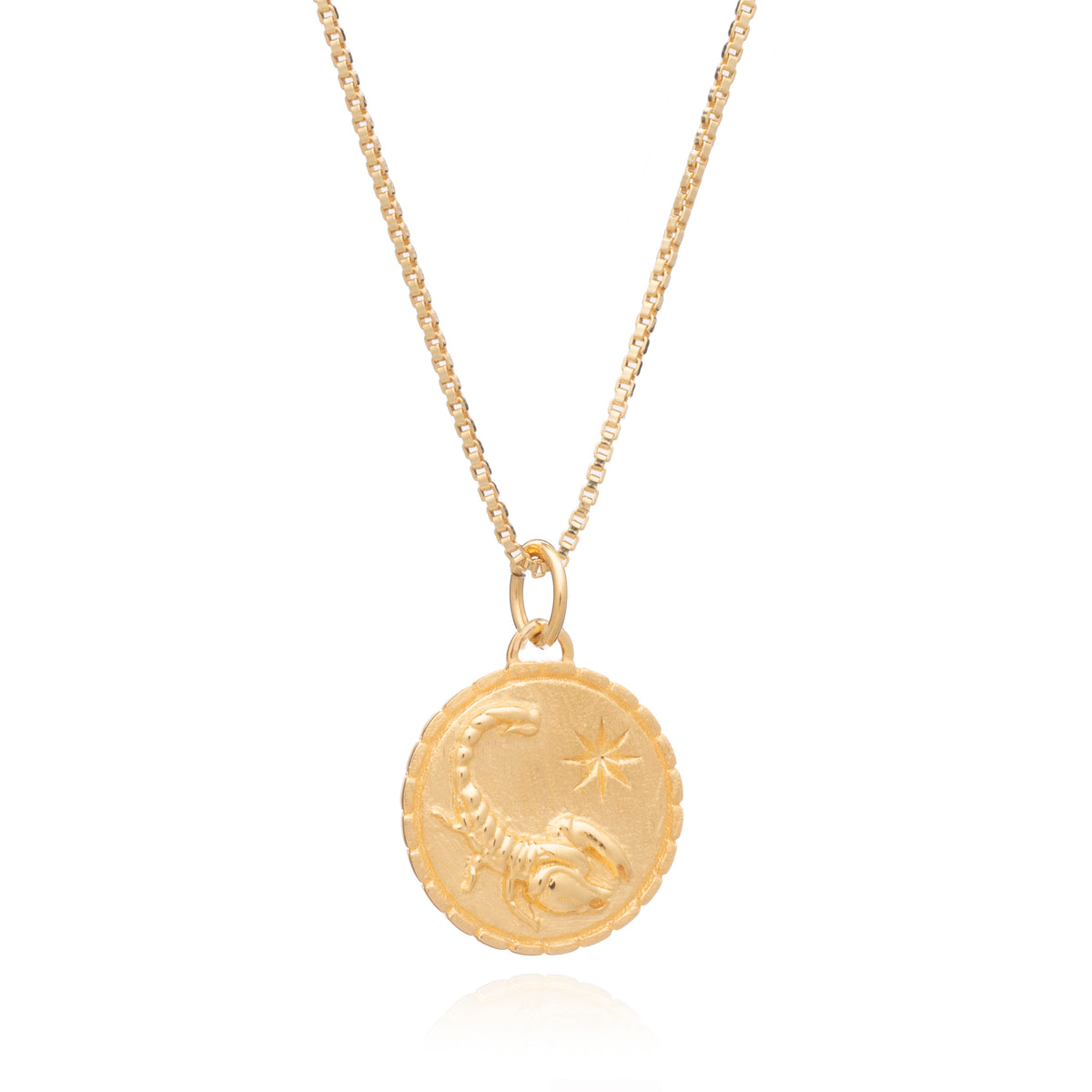 Rachel Jackson Zodiac Art Coin Necklace Gold
