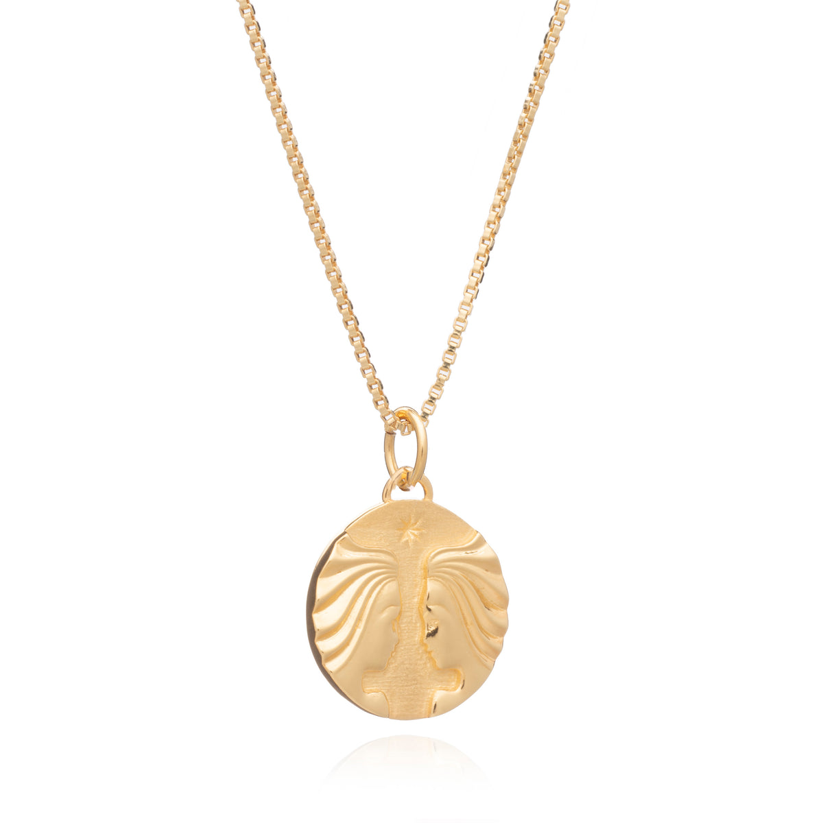 Rachel Jackson Zodiac Art Coin Necklace Gold