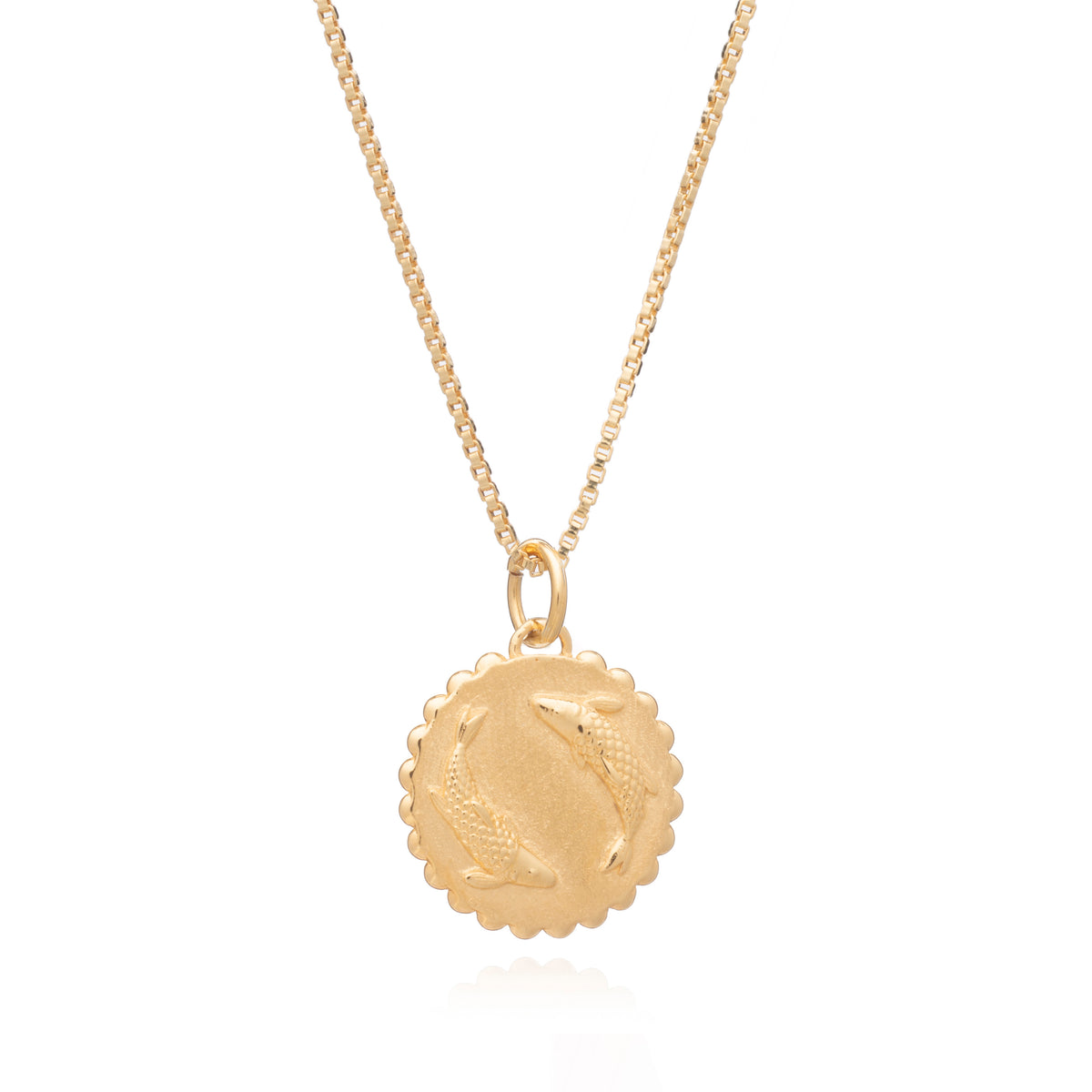 Rachel Jackson Zodiac Art Coin Necklace Gold