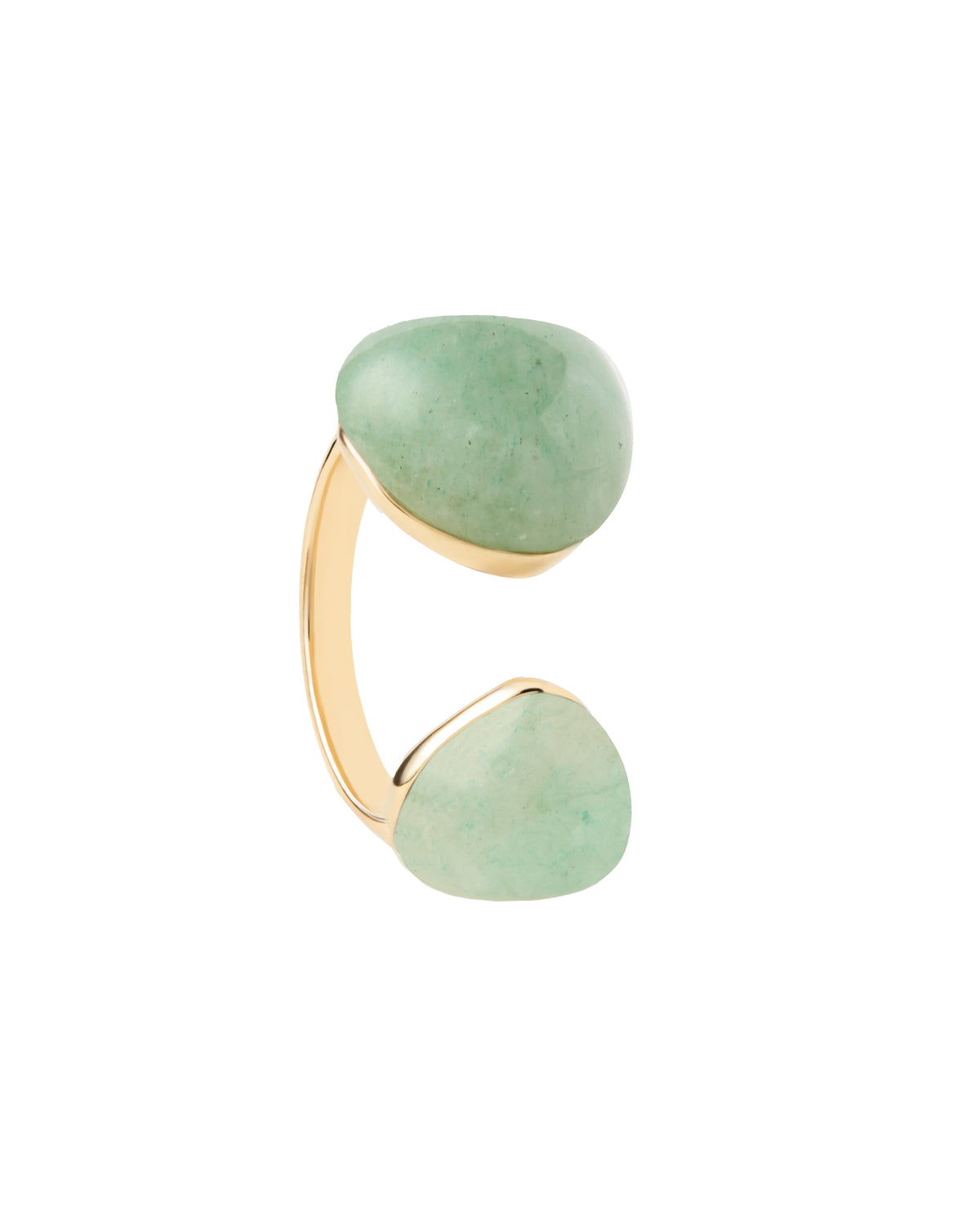 PDPAOLA Green Aventurine Gravity Ring