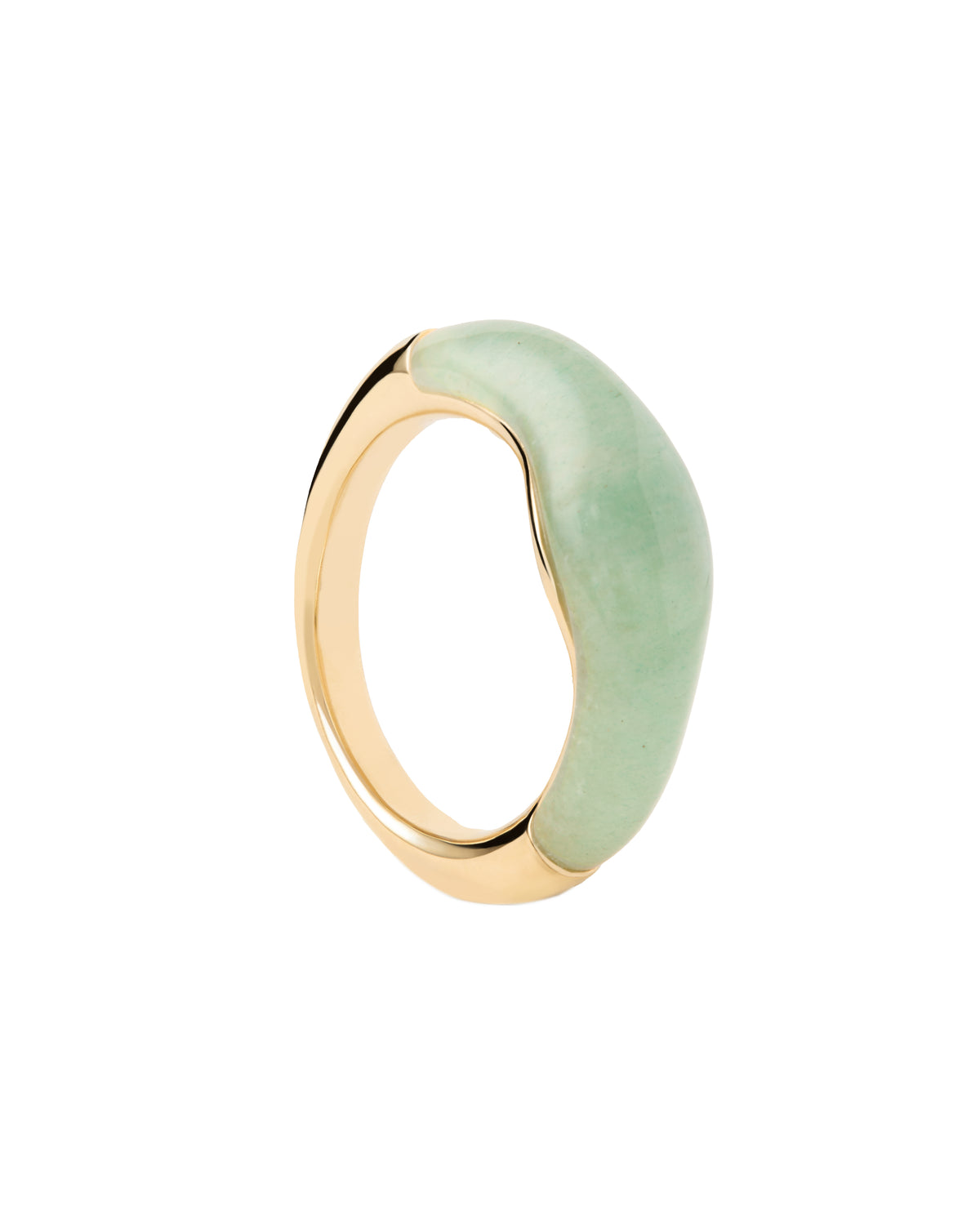 PDPAOLA Green Aventurine Nami Ring