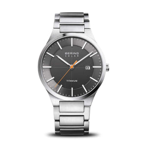BERING Solar Brushed Silver Men's Watch 15239-779