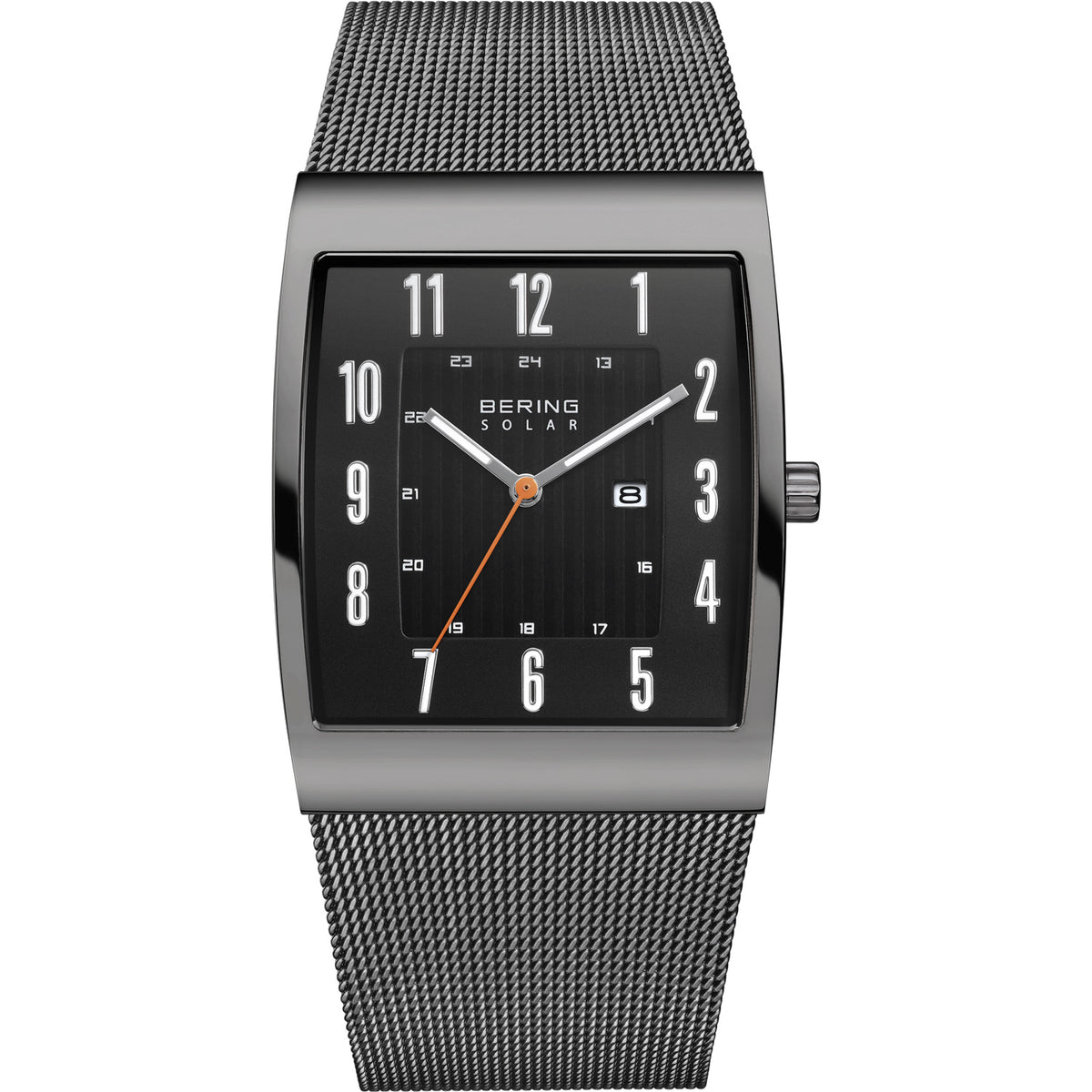 Bering Slim Solar Rectangular Grey Watch