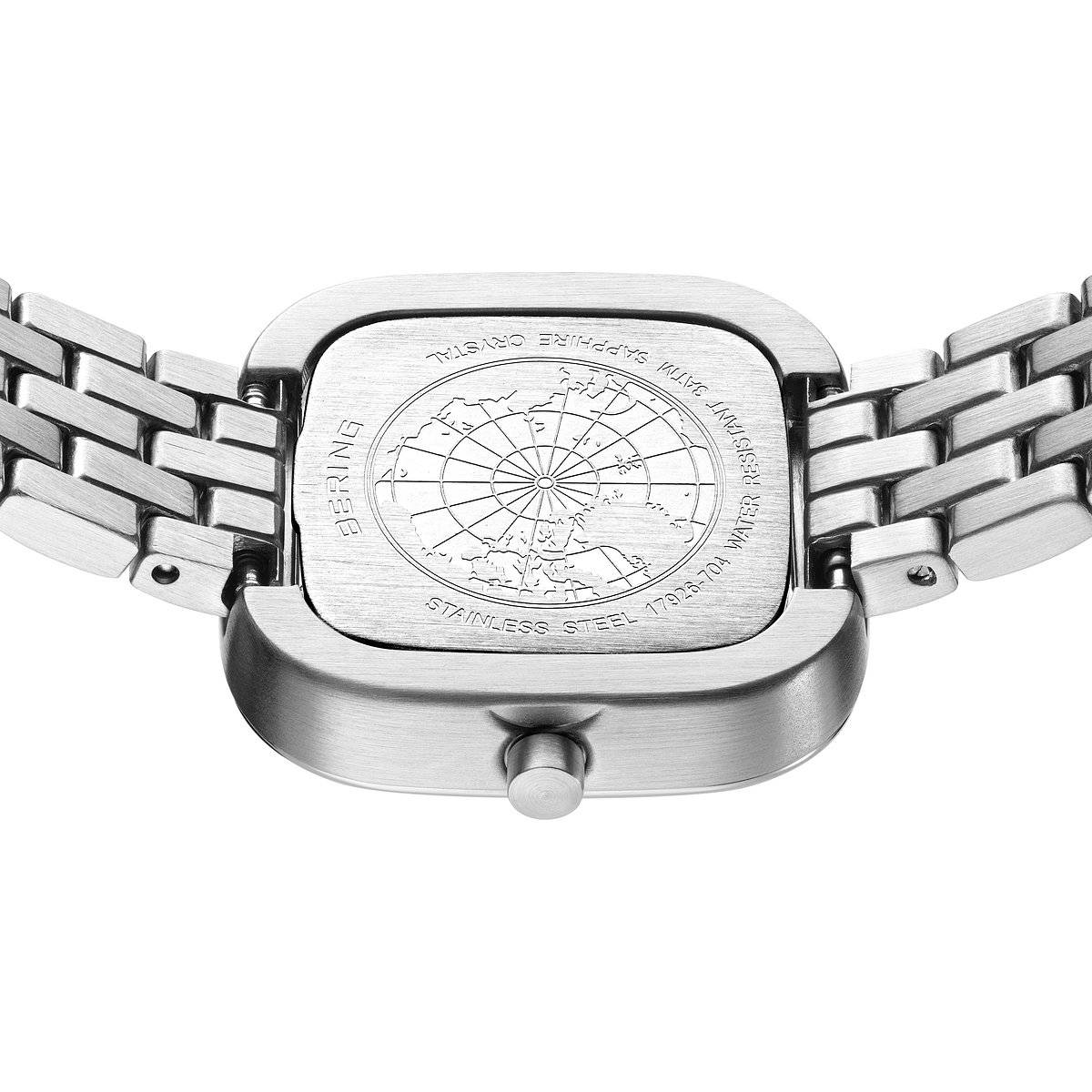 BERING Classic Angular Brushed Silver Ladies Watch