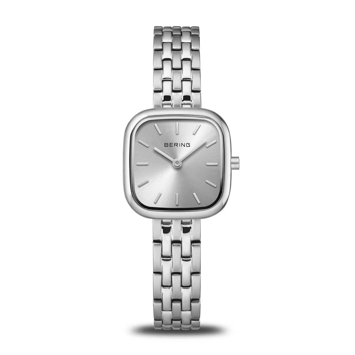 BERING Classic Angular Brushed Silver Ladies Watch