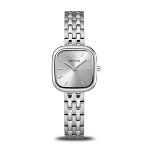 BERING Classic Angular Brushed Silver Ladies Watch