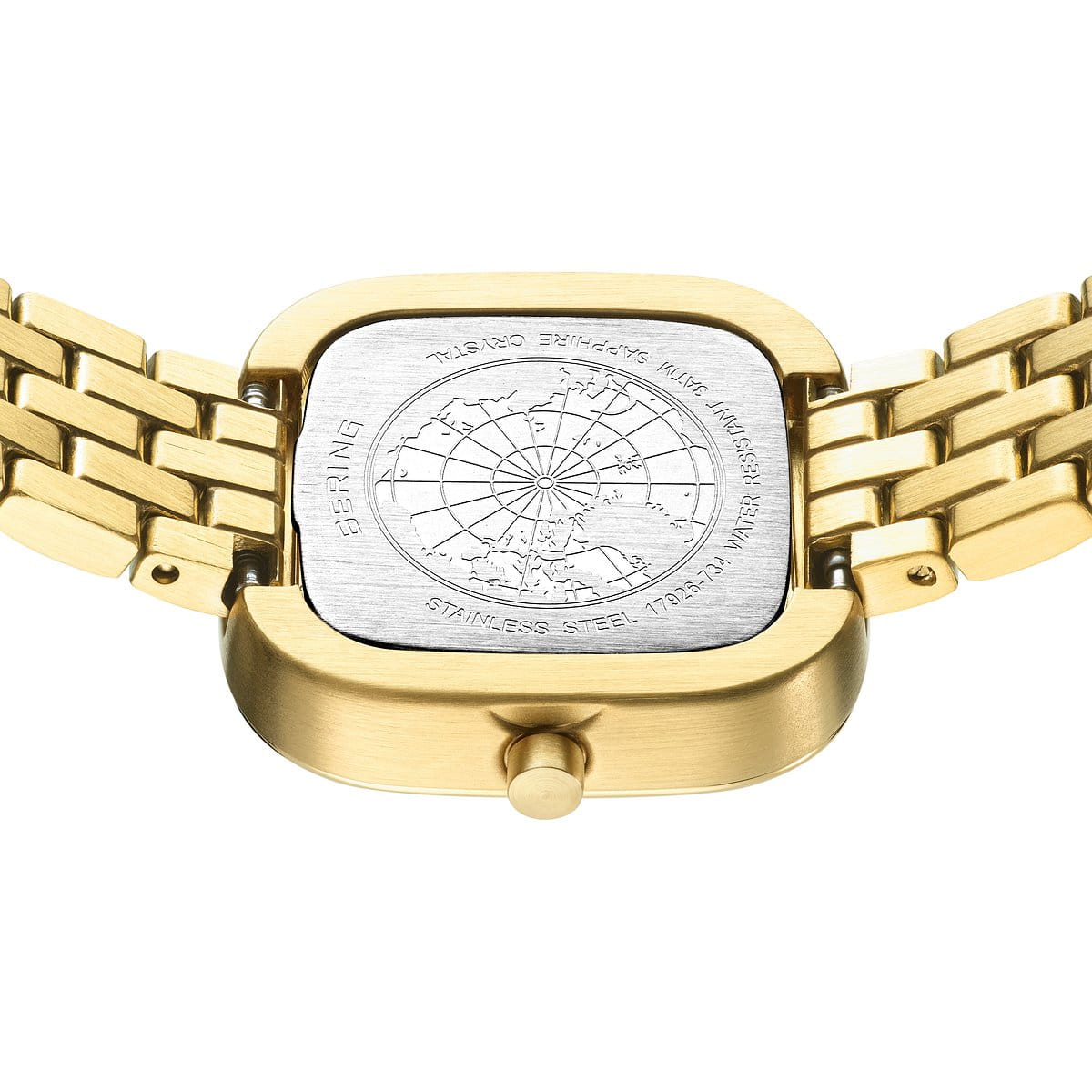 BERING Classic Polished Gold Angular Watch 17926-734