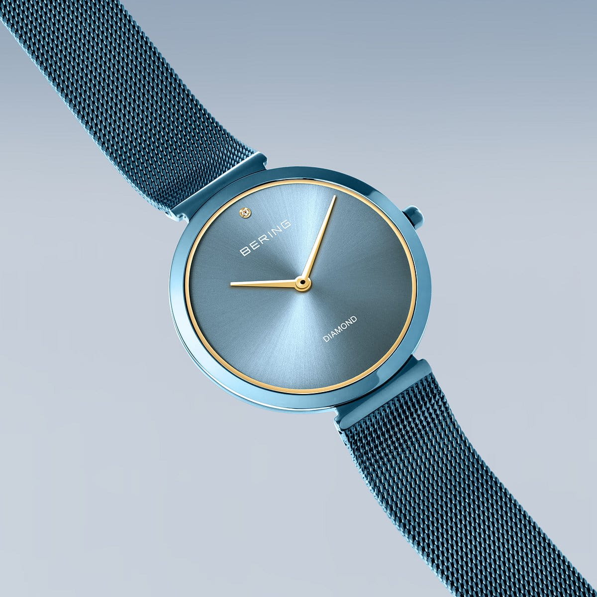 Bering Charity 32mm Blue Milanese Strap Watch