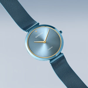 Bering Charity 32mm Blue Milanese Strap Watch