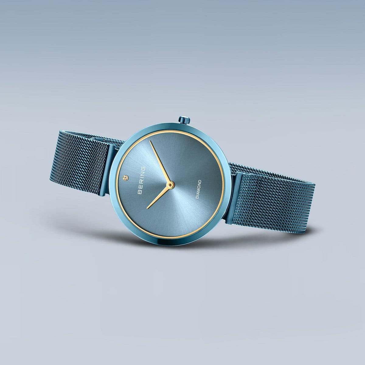 Bering Charity 32mm Blue Milanese Strap Watch