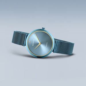 Bering Charity 32mm Blue Milanese Strap Watch