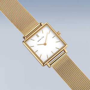 Bering Classic 33mm Gold Milanese Strap