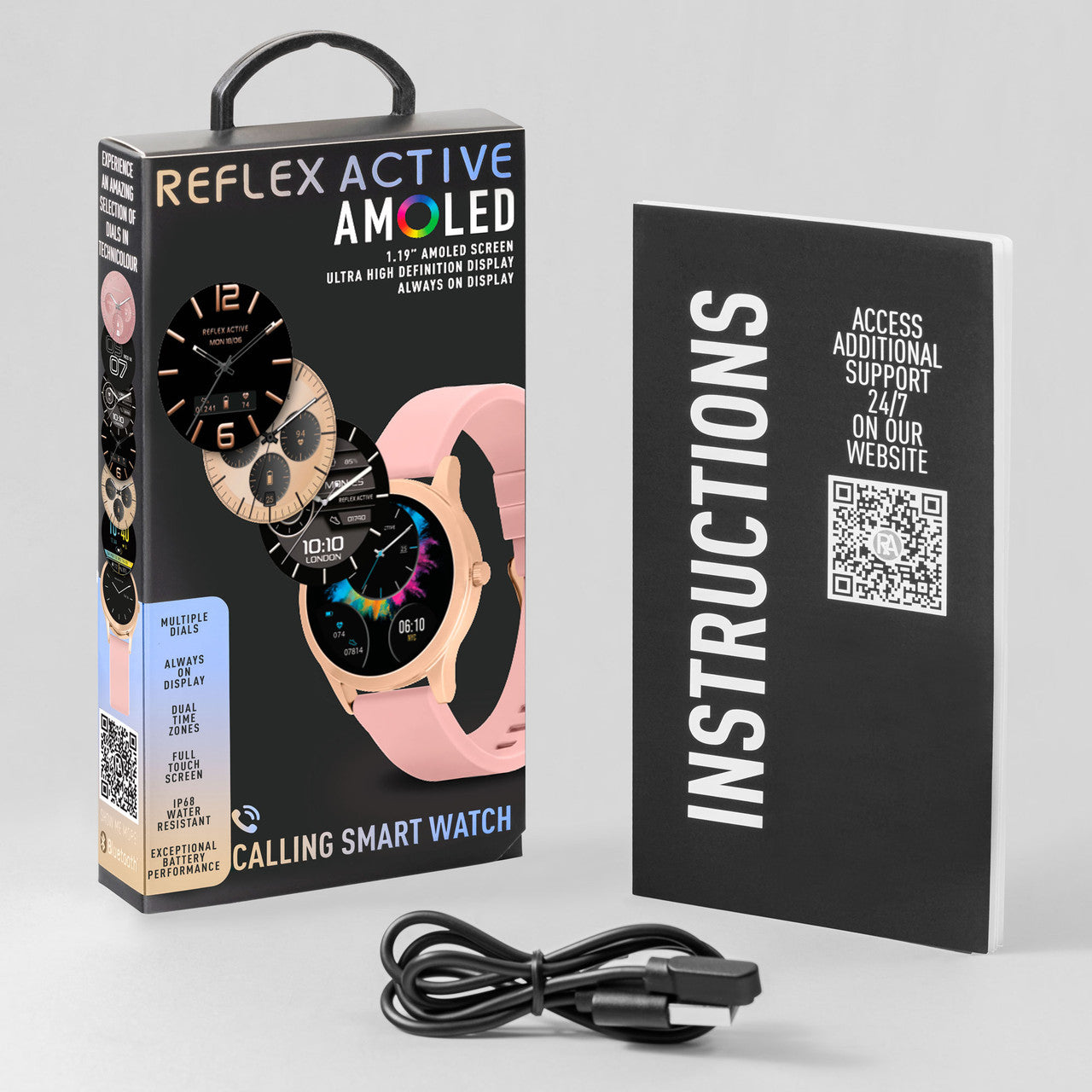 Reflex Active SERIES 31 AMOLED Smart Watch Pink Strap