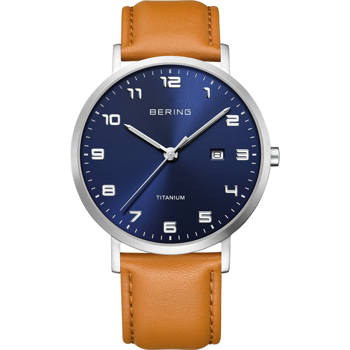 Bering Men&#39;s Titanium Blue Dial Watch
