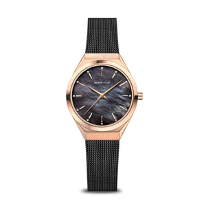BERING Ultra Slim MOP 29mm Dial Black Mesh 18729-166