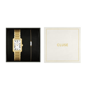 CLUSE Belisenna White Gold & Pearl Chain Bracelet Gift Set