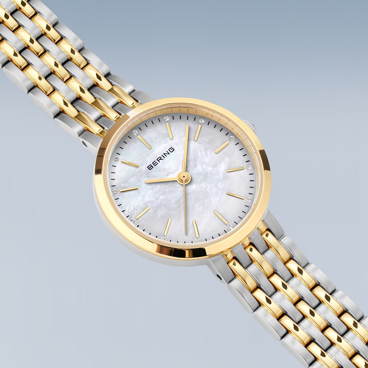 Bering Classic 26mm Polished Two Tone Gold and Silver Strap Watch