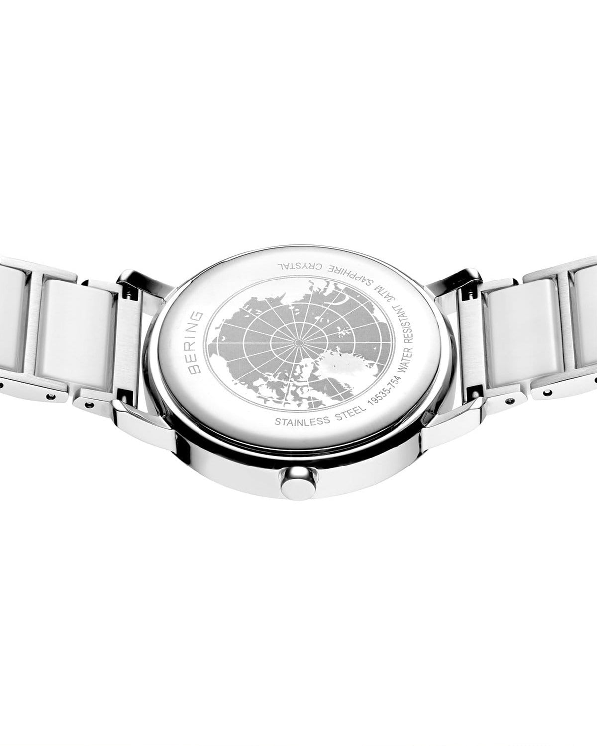 Bering Solar 41mm White Dial White Ceramic Strap Watch