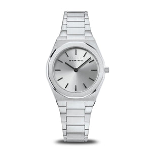 BERING Classic Polished Silver 32mm Ladies Watch 19632-700