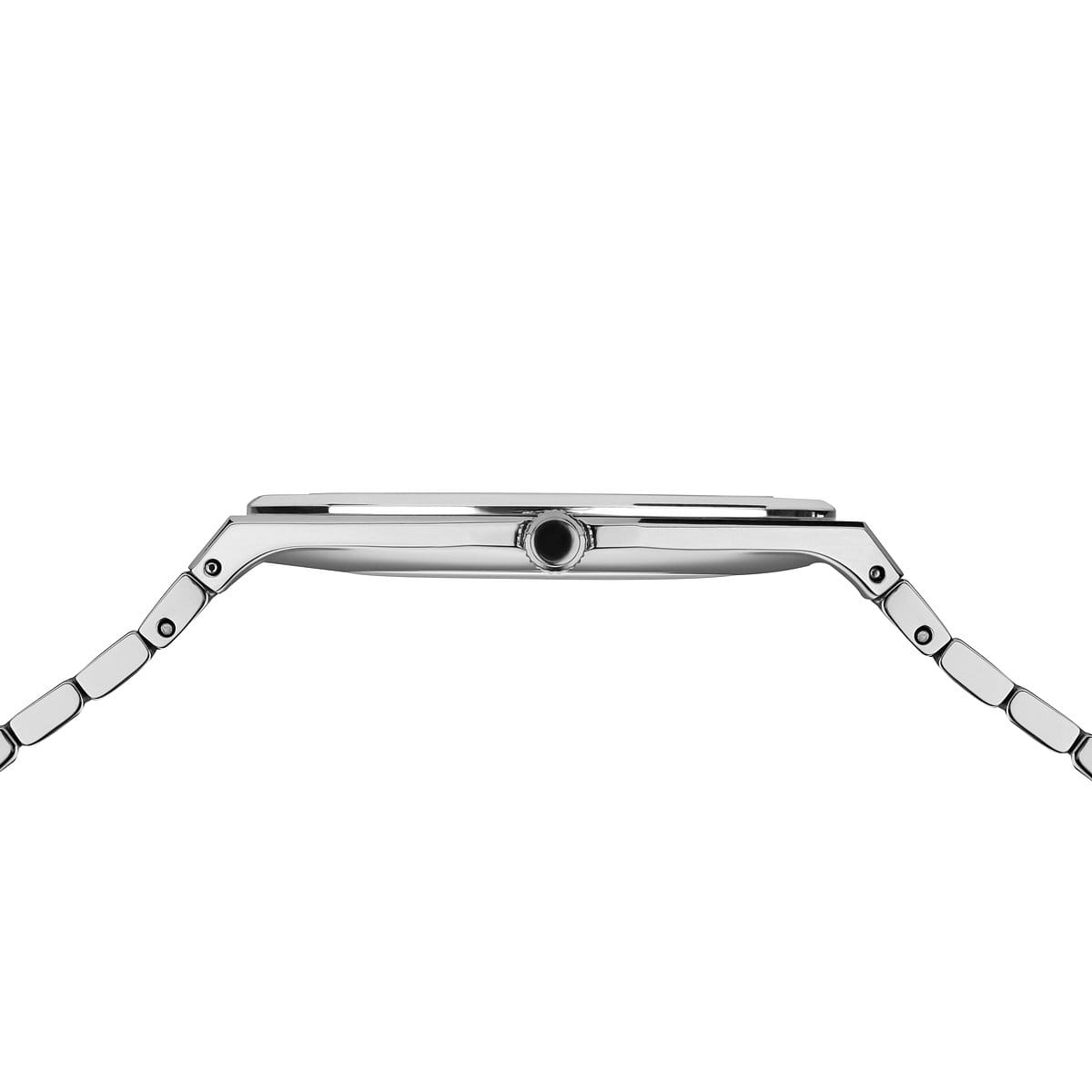 Bering Mens Classic Polished 41mm Silver Strap Watch