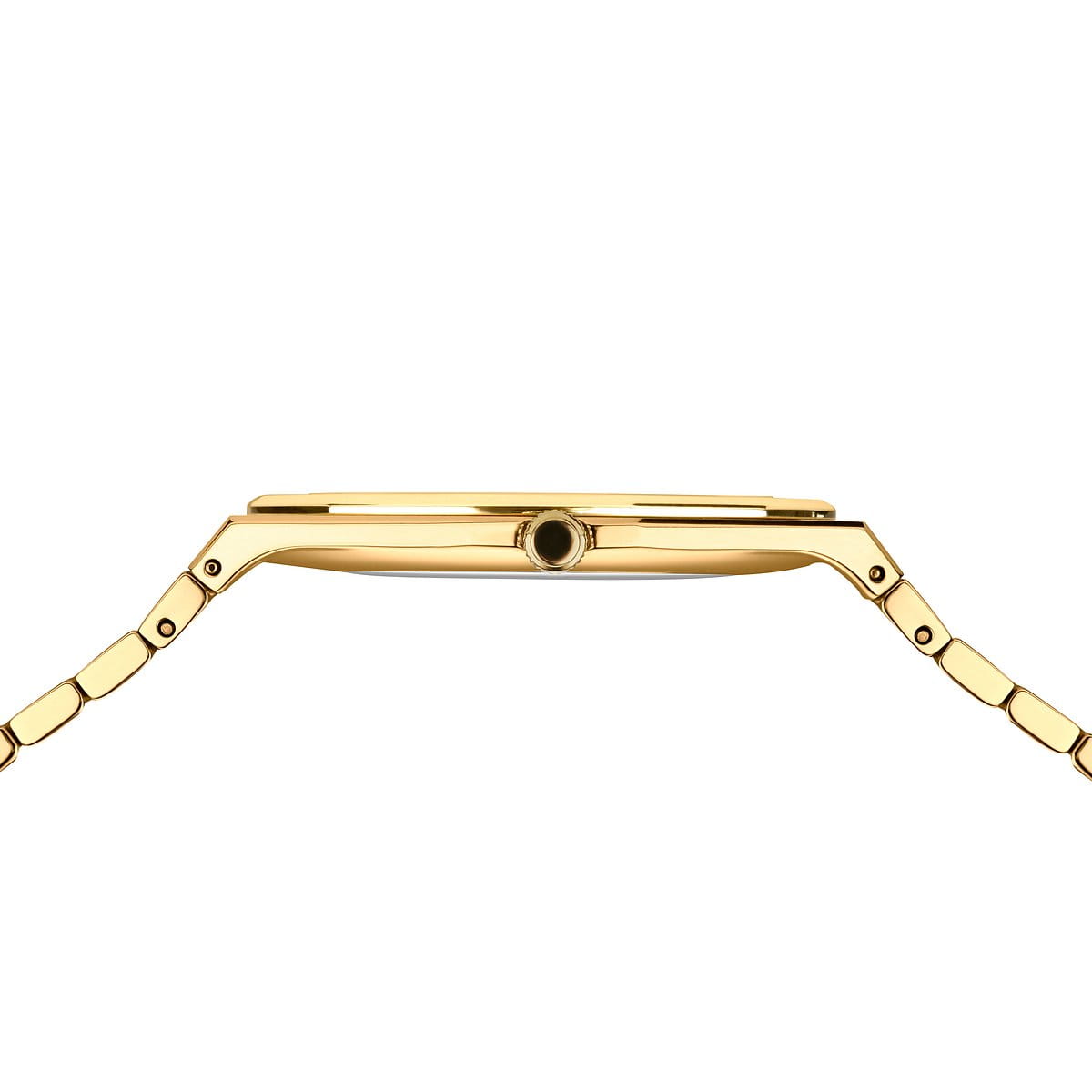 Bering Mens Classic Polished 41mm Gold Strap Watch