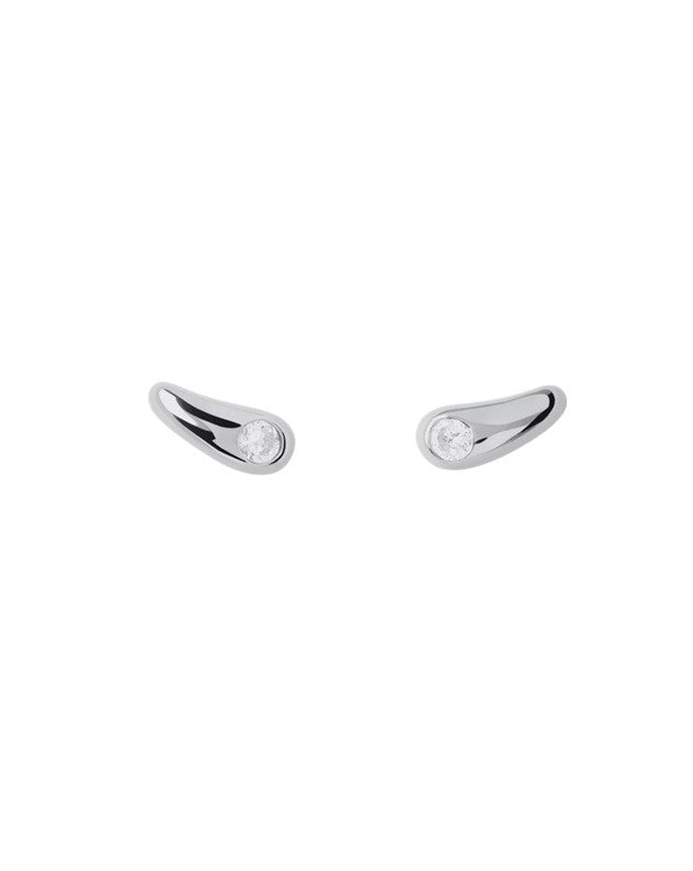 PDPAOLA Serena Stud Earrings Silver