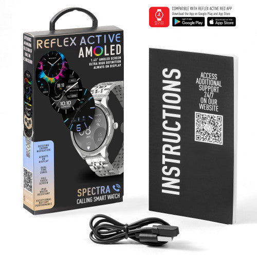 Reflex Active SERIES Spectra AMOLED Smart Watch Silver Steel