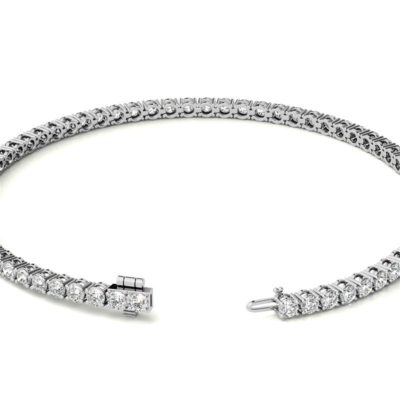 14CT White/Yellow Gold (G/Vs) AGI Certified Lab Grown Diamond Bracelet 3.50CTW