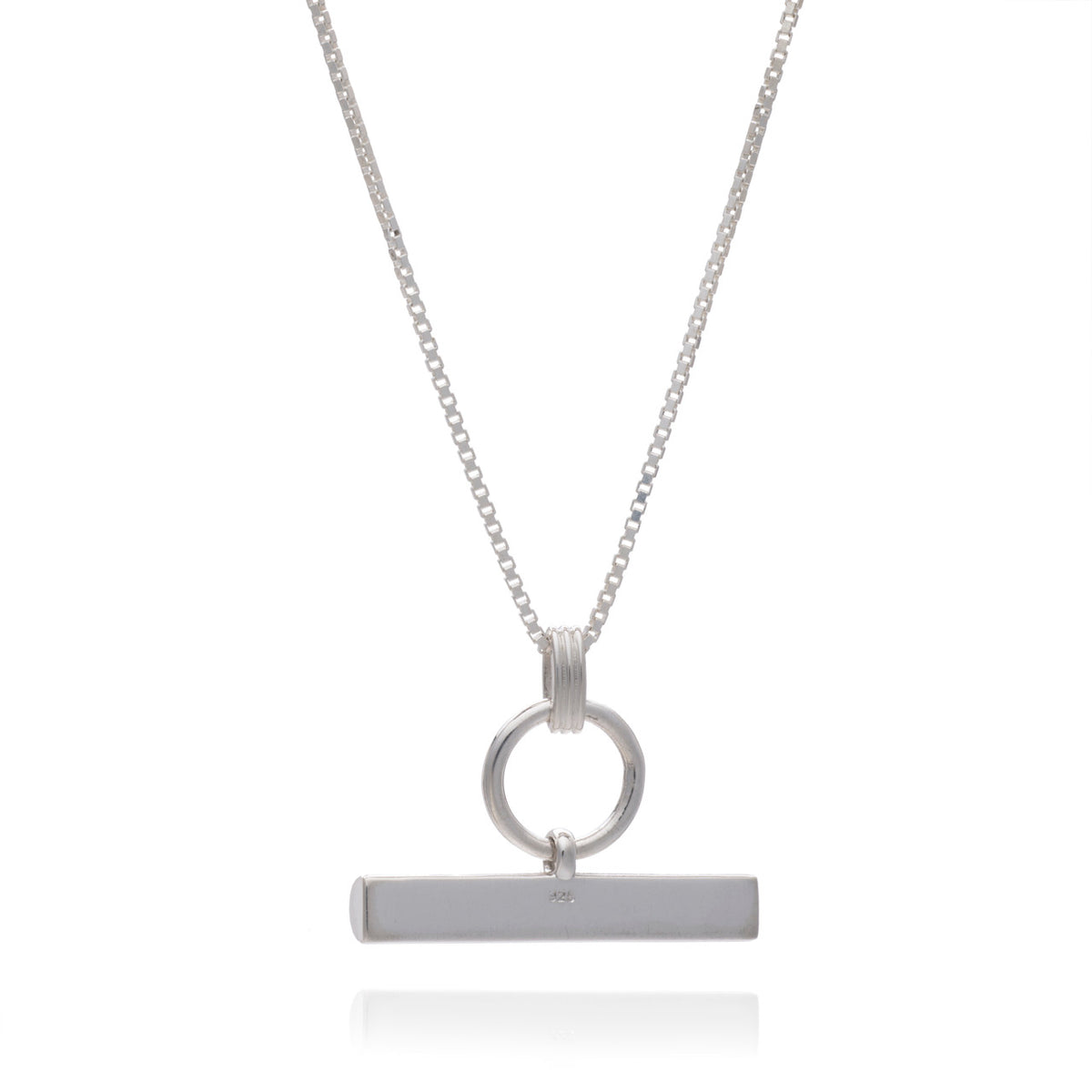 Rachel Jackson Silver T-Bar Necklace