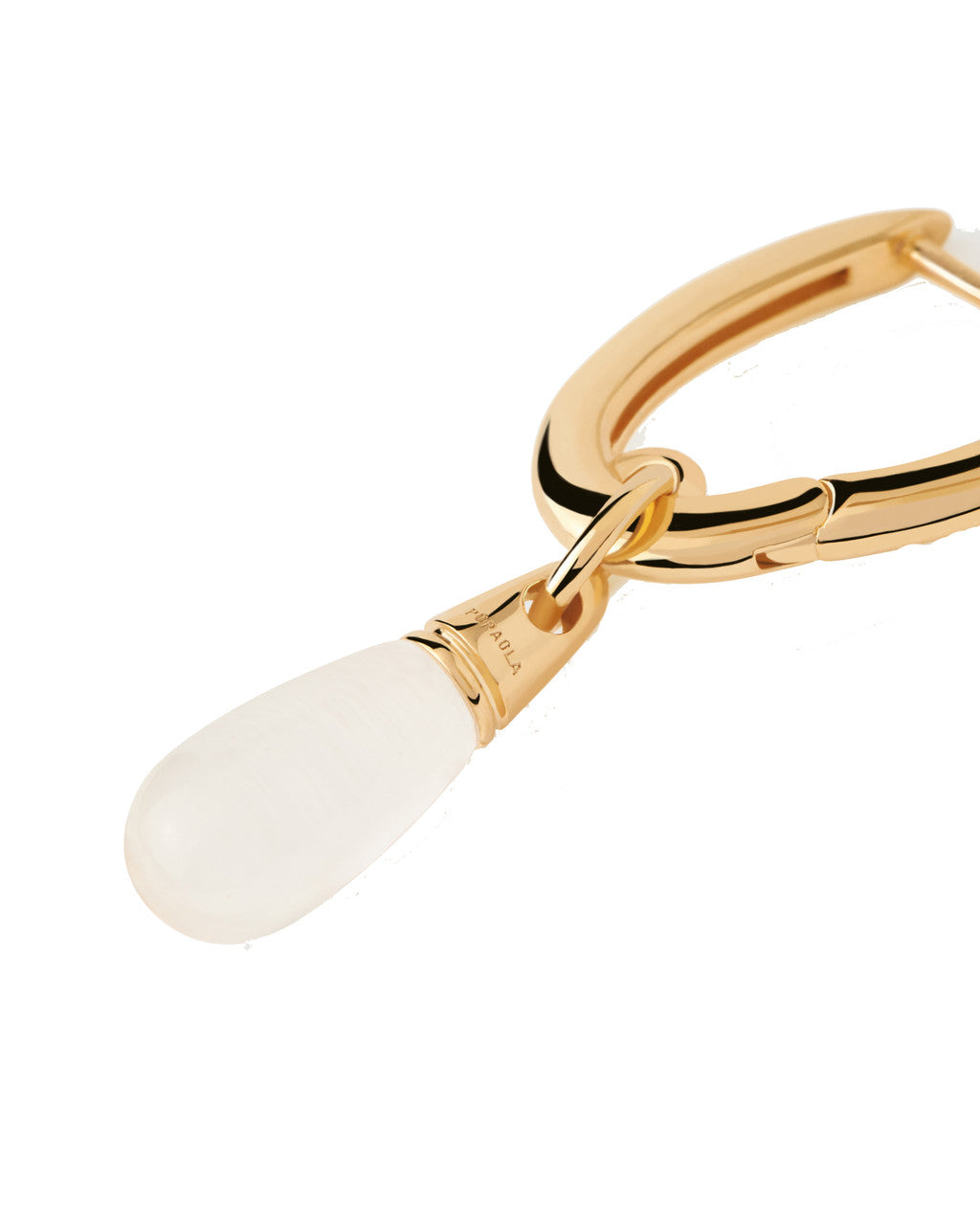 PDPAOLA ROCK CRYSTAL JUPITER SINGLE HOOP