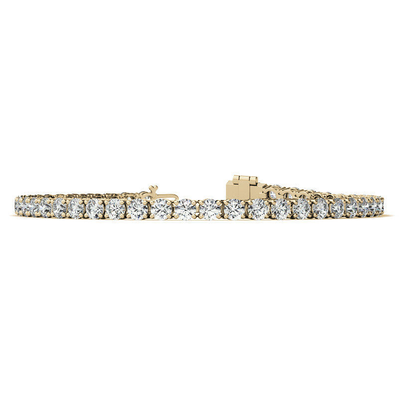 14K W/Y Gold Lab Grown Diamond Tennis Bracelet 6.5CTW