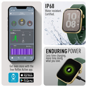 Reflex Active SPECTRA 300 S LITE - Amoled, Gold Aluminium Bezel, Green Silicone Strap