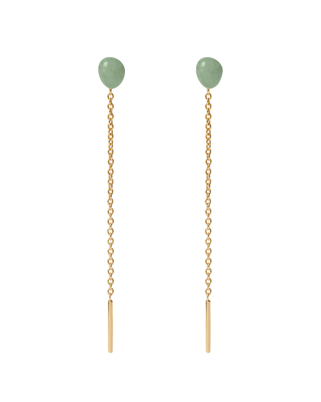 PDPAOLA Lyra Earrings Green Aventurine