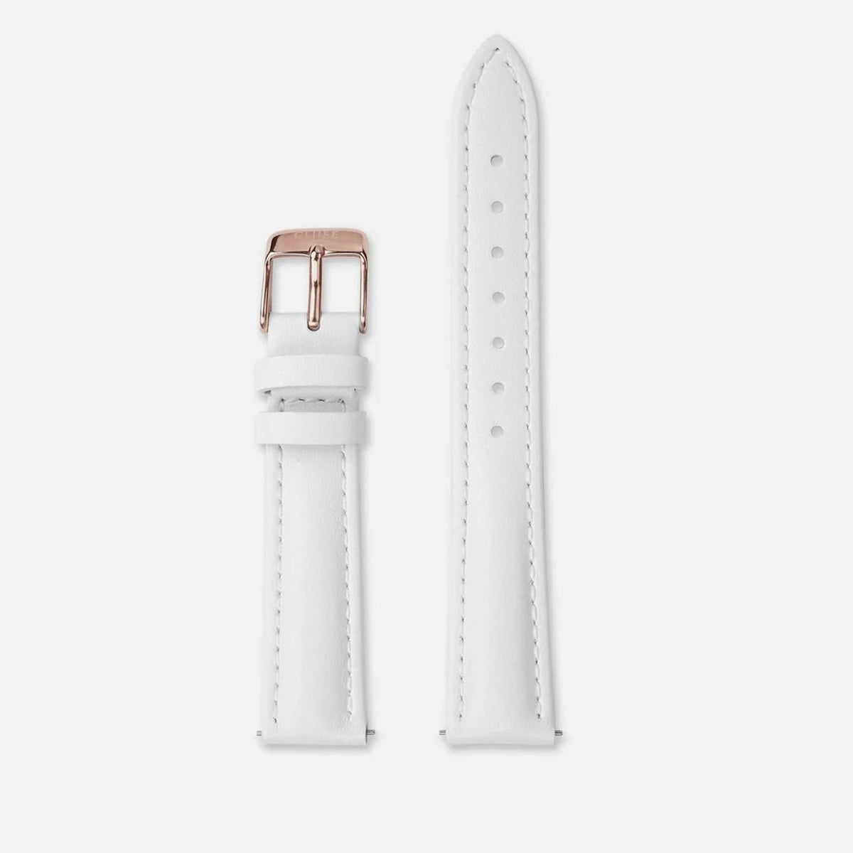 CLUSE 16mm White/Rose Gold Strap