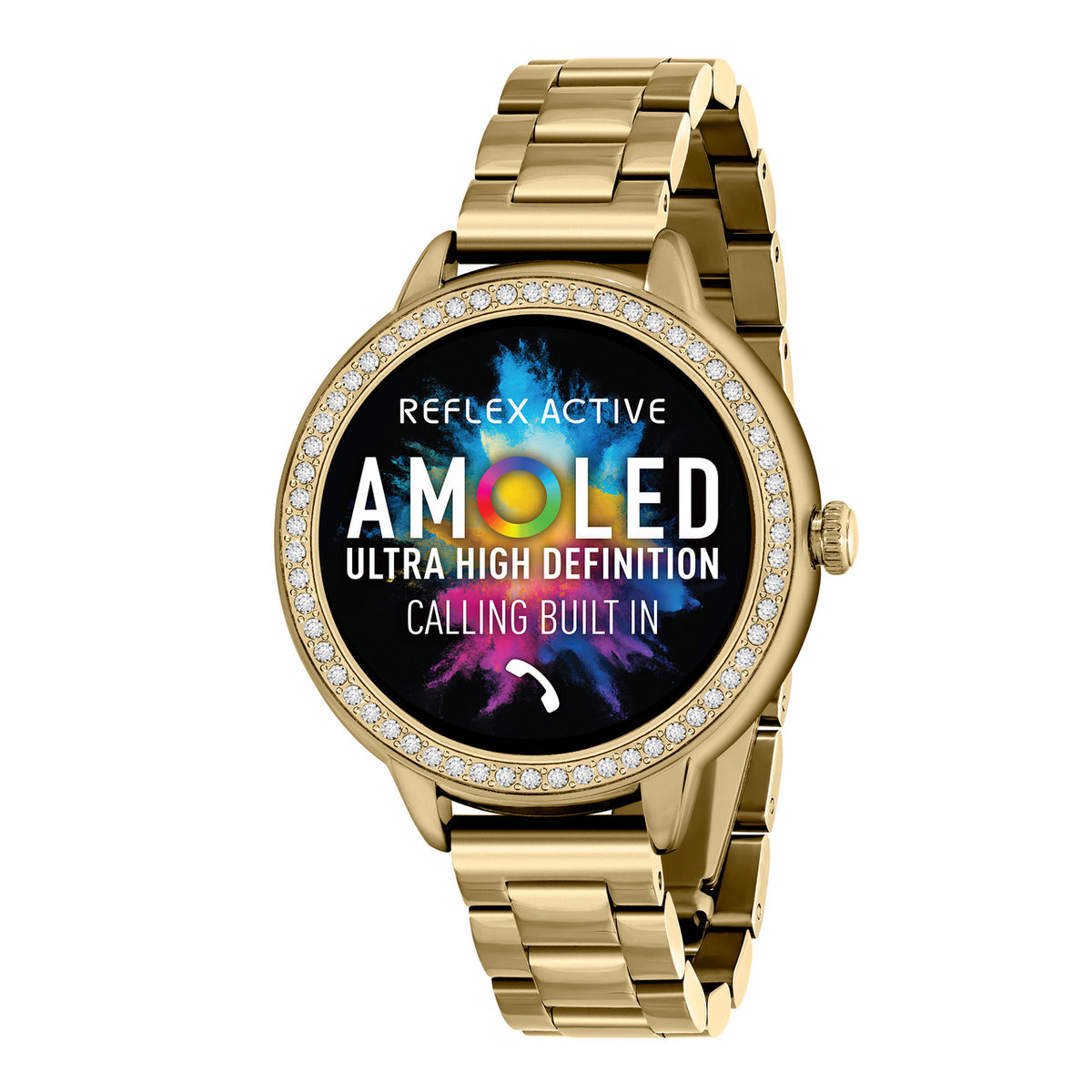 Reflex Active SERIES 41 AMOLED Smart Watch Gold Bracelet