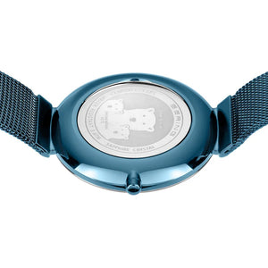 BERING Charity Blue 32mm Blue Dial Milanese Strap 18132-Charity1