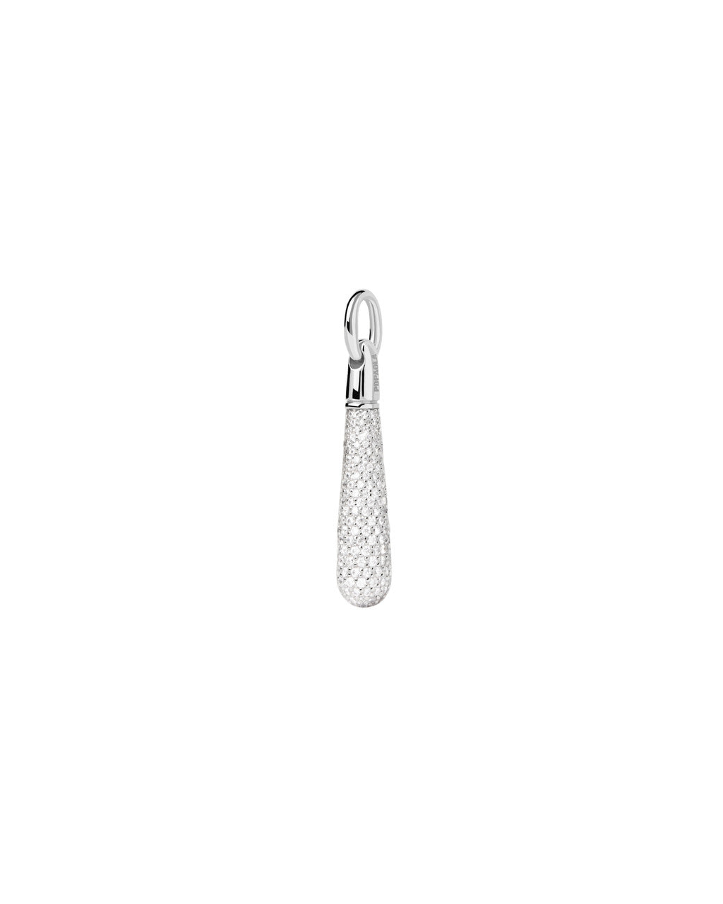 PDPAOLA Pave Large Drop Silver Pendant