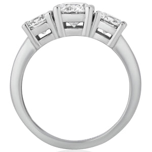 14KY Lab Grown Diamond (G-Vs) Three Stone Engagement Ring 3CTW