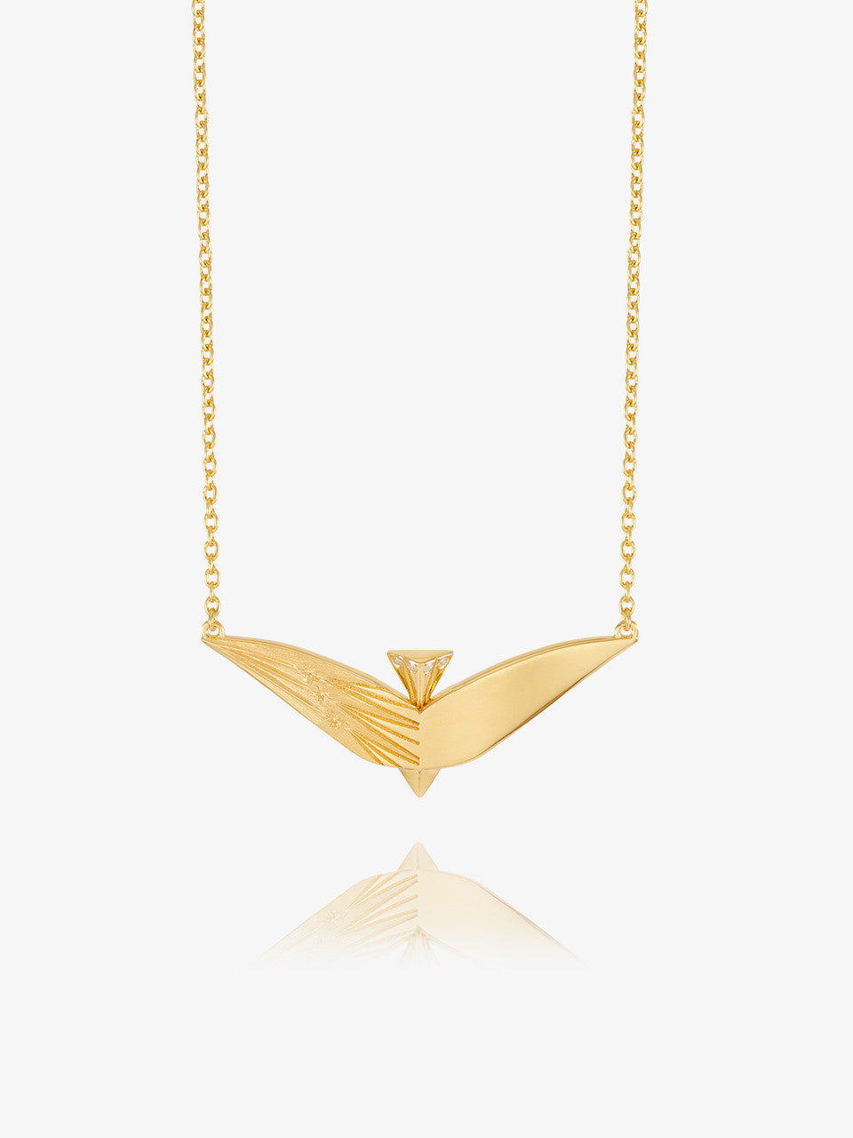 Rachel Jackson Dreamcatcher Celestial Bird Necklace Gold